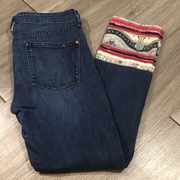 Anthropologie “Stet Ankle” Pilcro & the Letterpress Red Trim Jeans size 27 - Picture 4 of 12